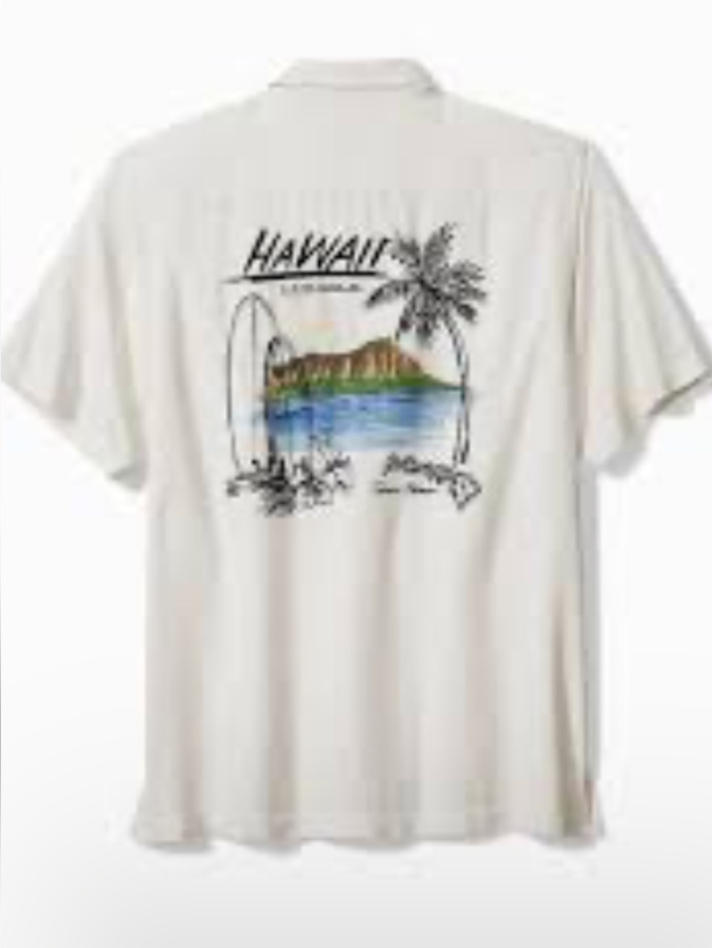 NWT Tommy Bahama Isle Be There Camp Silk Hawaiian Embroidered Graphic Large